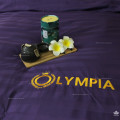 Chăn ga gối khách sạn Olympia cotton lụa 7 món màu tím OCL7M04
