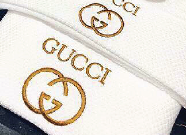 Bộ khăn tắm khách sạn thêu logo Gucci