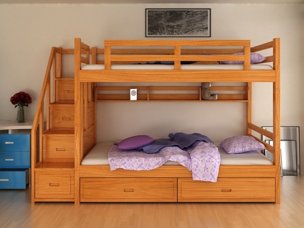 Giường gỗ bọc da tốt không?