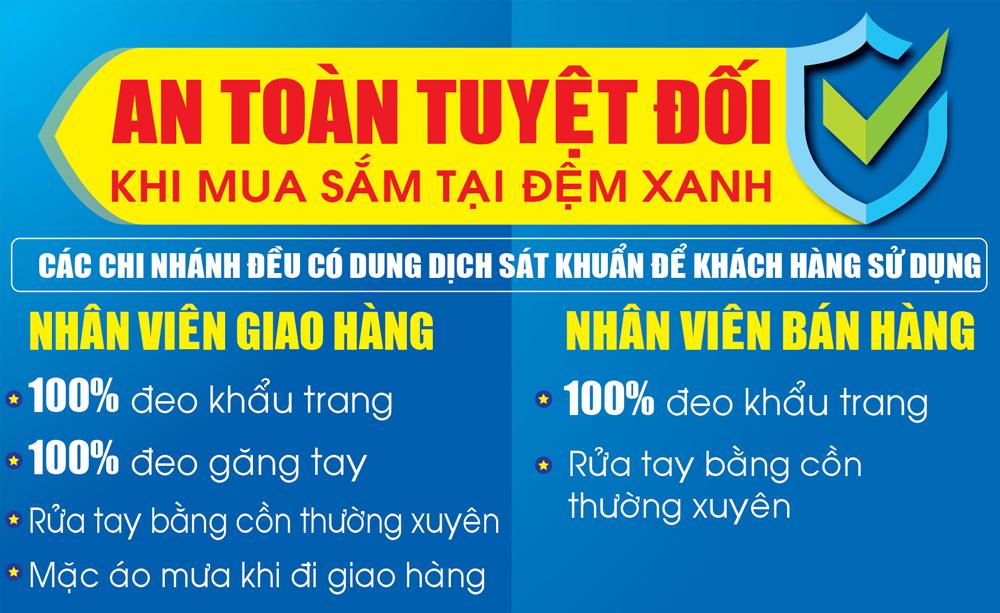 Cùng Đệm Xanh phòng chống dịch COVID-19, an tâm mua sắm Cùng Đệm Xanh phòng chống dịch COVID-19, an tâm mua sắm