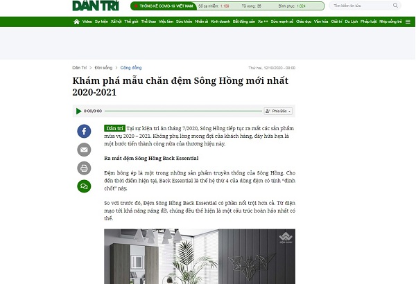 Khám phá mẫu chăn đệm Sông Hồng mới nhất 2020-2021