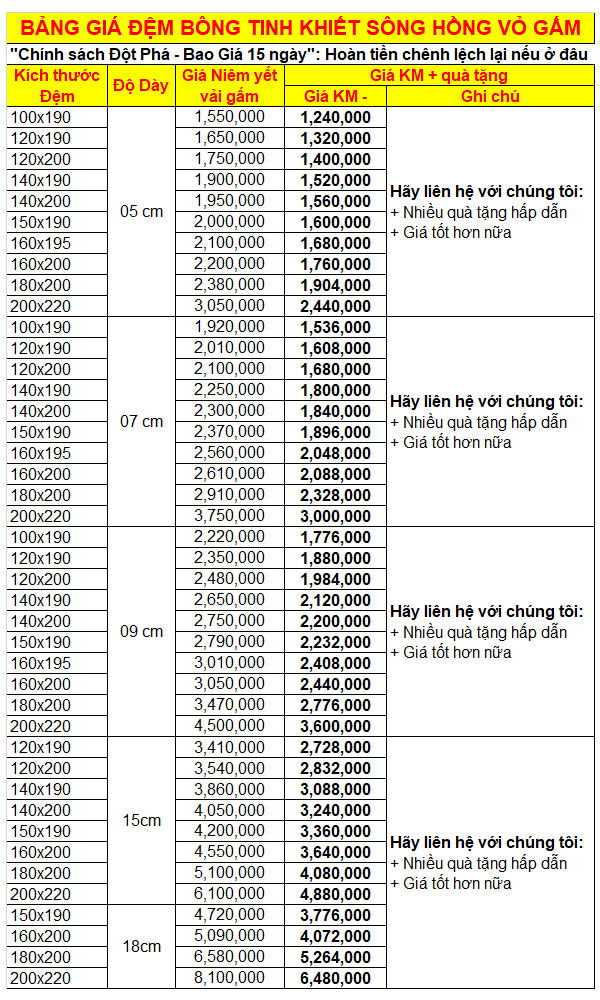 đệm sông hồng gấm