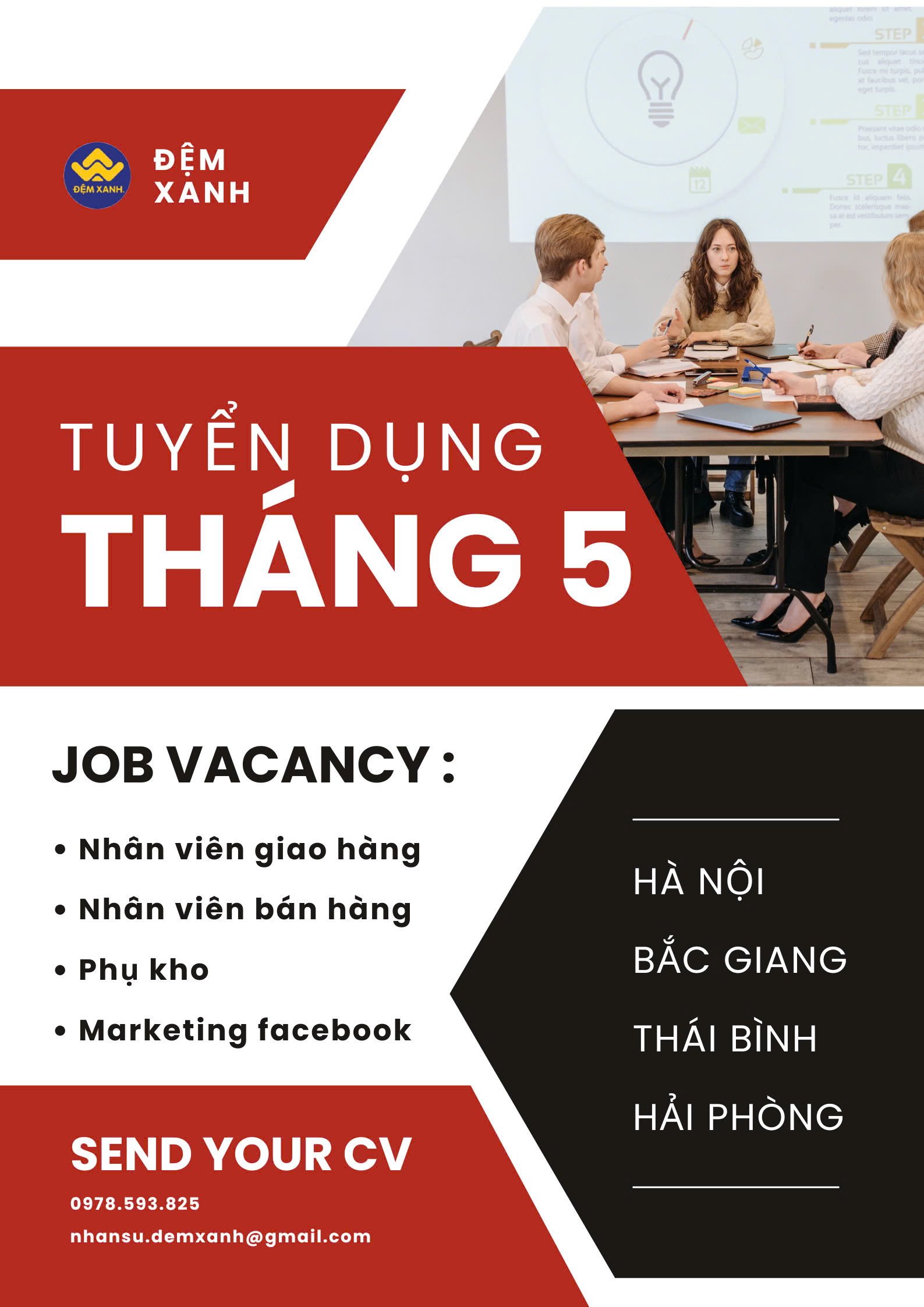 ĐỆM XANH TUYỂN DỤNG THÁNG 05/2025