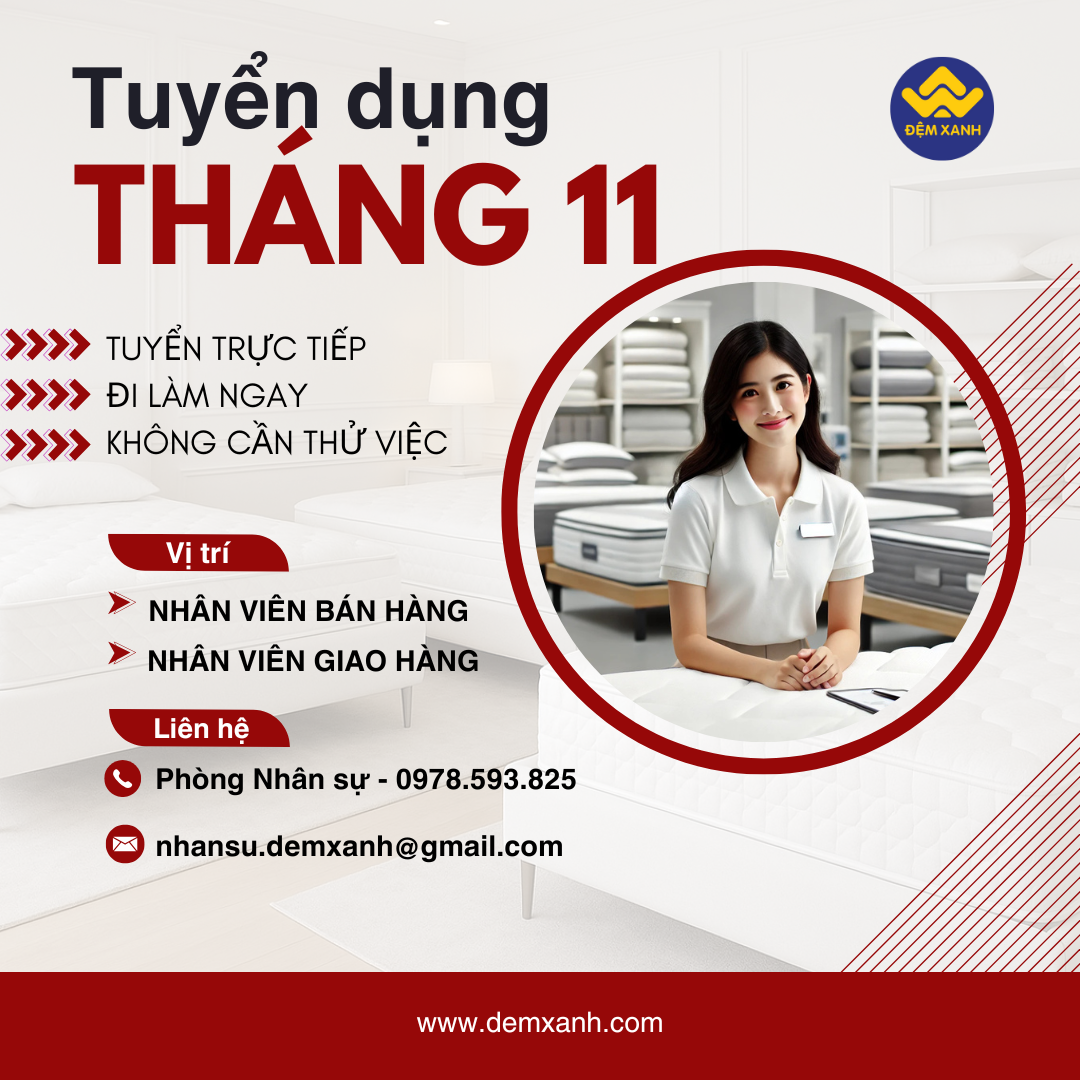 ĐỆM XANH TUYỂN DỤNG THÁNG 11/2025