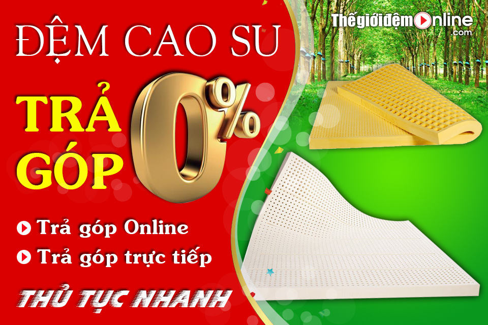 Mua  Đệm cao su Liên á trả góp