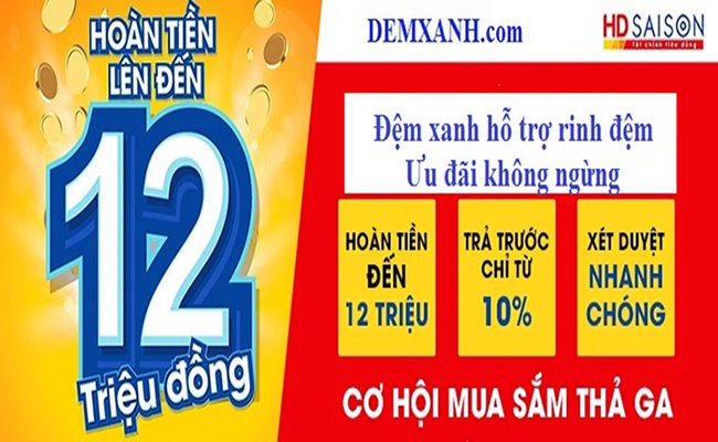 Hoàn tiền lên tới 12 triệu khi mua đệm trả góp tại demxanh.com Hoàn tiền lên tới 12 triệu khi mua đệm trả góp tại demxanh.com
