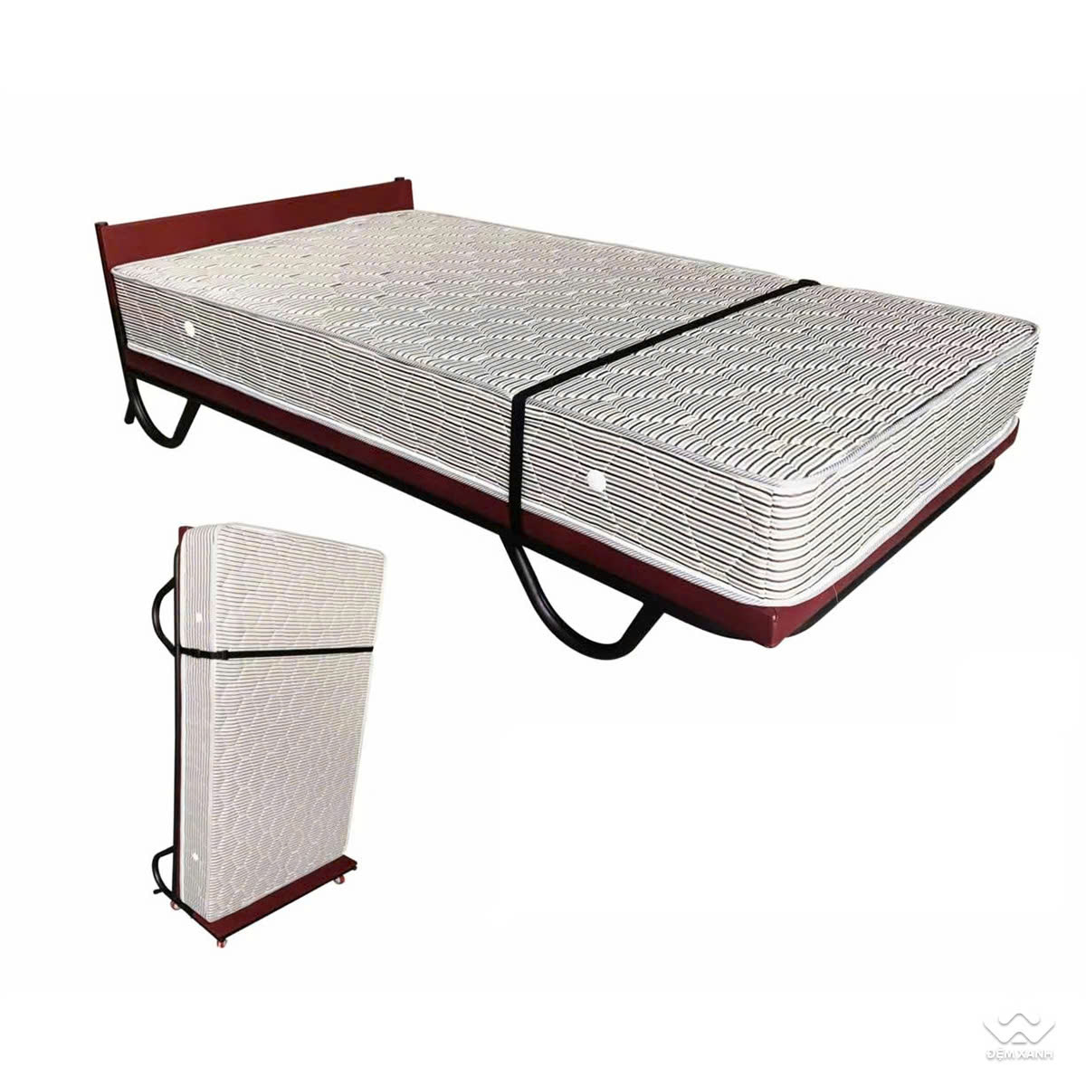 Giường phụ khách sạn Olympia 100x200 cao 60cm khung sắt đệm lò xo đứng