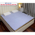 Đệm điện Hàn Quốc Kyung Hee tuyết nhung xanh nhạt-9