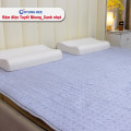 Đệm điện Hàn Quốc Kyung Hee tuyết nhung xanh nhạt-4