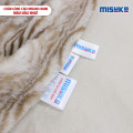 Chăn lông cáo nhân tạo Misuko Nami loang lượn sóng màu nâu nhạt 200x220cm nặng 2,7kg-10