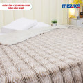 Chăn lông cáo nhân tạo Misuko Nami loang lượn sóng màu nâu nhạt 200x220cm nặng 2,7kg-5