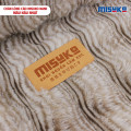 Chăn lông cáo nhân tạo Misuko Nami loang lượn sóng màu nâu nhạt 200x220cm nặng 2,7kg-3