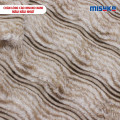 Chăn lông cáo nhân tạo Misuko Nami loang lượn sóng màu nâu nhạt 200x220cm nặng 2,7kg-0