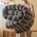 Chăn lông cáo nhân tạo Misuko Nami loang lượn sóng màu xám 200x220cm nặng 2,7kg-6