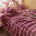 Chăn lông cáo nhân tạo Misuko Nami loang lượn sóng màu hồng 200x220cm nặng 2,7kg-8