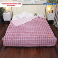 Chăn lông cáo nhân tạo Misuko Nami loang lượn sóng màu hồng 200x220cm nặng 2,7kg