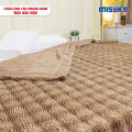 Chăn lông cáo nhân tạo Misuko Nami loang lượn sóng màu nâu đậm 200x220cm nặng 2,7kg-5