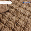 Chăn lông cáo nhân tạo Misuko Nami loang lượn sóng màu nâu đậm 200x220cm nặng 2,7kg-0
