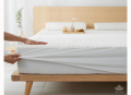 Thảm trải giường cao su non màu trắng-4