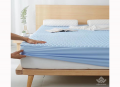 Thảm trải giường cao su non màu xanh nhạt-4