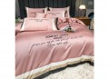 Chăn ga gối Comfort Warm House màu hồng-4