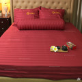 Chăn ga gối khách sạn Olympia cotton lụa 7 món màu đỏ OCL7M01-7
