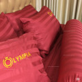 Chăn ga gối khách sạn Olympia cotton lụa 7 món màu đỏ OCL7M01-5