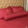 Chăn ga gối khách sạn Olympia cotton lụa 7 món màu đỏ OCL7M01-4