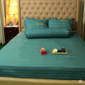 Chăn ga gối khách sạn Olympia cotton lụa 7 món xanh lá OCL7M06-7
