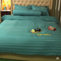 Chăn ga gối khách sạn Olympia cotton lụa 7 món xanh lá OCL7M06