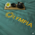 Chăn ga gối khách sạn Olympia cotton lụa 7 món xanh lá OCL7M06-3