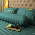 Chăn ga gối khách sạn Olympia cotton lụa 7 món xanh lá OCL7M06-2