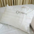 Chăn ga gối khách sạn Olympia cotton lụa 7 món màu trắng OCL7M08-6