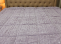 Chăn lông cừu xuất khẩu Olympia chữ vạn màu tím lavender-7