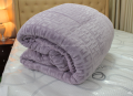Chăn lông cừu xuất khẩu Olympia chữ vạn màu tím lavender-10