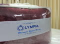 Chăn lông cừu xuất khẩu Olympia vân chìm màu đỏ rượu-16