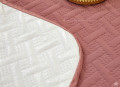 Bộ ga chun Cotton chống thấm màu hồng đào-3