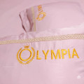 Chăn ga gối khách sạn Olympia lụa thêu 5 món màu hồng phấn-16