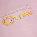 Chăn ga gối khách sạn Olympia lụa thêu 5 món màu hồng phấn-13