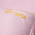 Chăn ga gối khách sạn Olympia lụa thêu 5 món màu hồng phấn-9