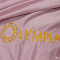 Chăn ga gối khách sạn Olympia lụa thêu 5 món màu hồng phấn-2