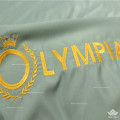 Chăn ga gối khách sạn Olympia lụa thêu 5 món màu xanh lá-10
