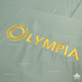 Chăn ga gối khách sạn Olympia lụa thêu 5 món màu xanh lá-5