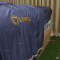 Chăn ga gối khách sạn Olympia lụa thêu 5 món màu xanh than-4