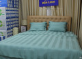 Bộ chăn ga gối lụa Olympia Silk khách sạn màu xanh nhạt-8