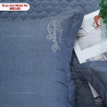 Bộ ga gối chun chần Misuko Tencel Rio MIR2402 xanh dương-1