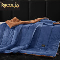 Chăn lông cừu Pháp Nicolas Luxury màu xanh NCL2406