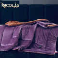 Chăn lông cừu Pháp Nicolas Luxury màu tím NCL2407