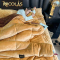 Chăn lông cừu Pháp Nicolas Luxury màu vàng NCL2409-2