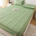 Bộ ga chun Cotton chống thấm màu xanh lá